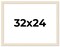 32x24 Wide Barnwood Picture Frame with UV-Resistant Acrylic & Acid Free Backing, Available in 6 Paint Finishes - Grey, Brown, White, and Black